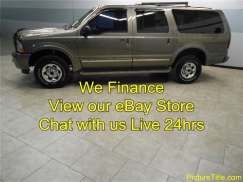03 excursion limited 4x4 tv dvd leather powerstroke diesel finance texas