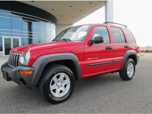 2003 jeep liberty freedom edition 5 speed manual rare find red 1 owner