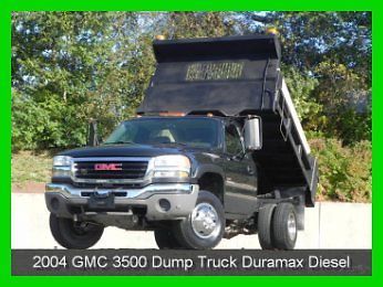 2004 gmc sierra 3500 4x4 4wd 8ft mason dump truck 6.6l lly duramax dmax diesel