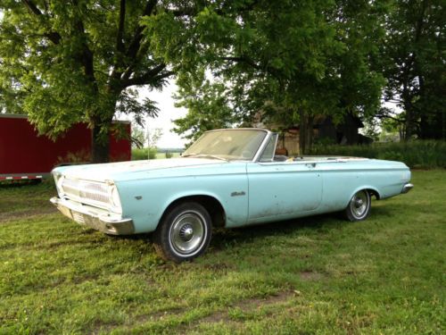 1965 plymouth satellite convertible big block car buckets and console.