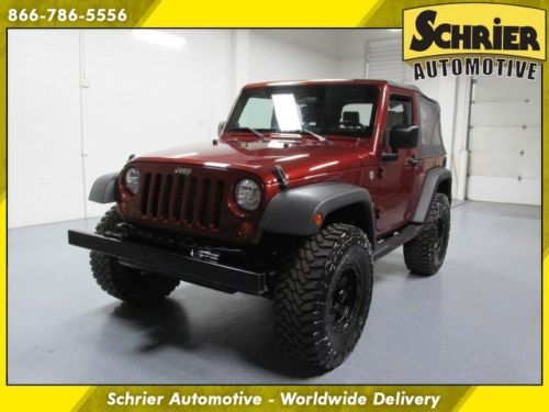 2007 jeep wrangler x 4x4 burgundy soft top big wheels &amp; tires