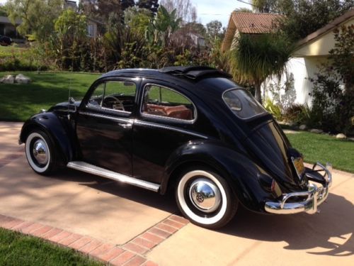 Classic 1960 vw beetle ragtop 36hp 6 volt full restoration black beauty