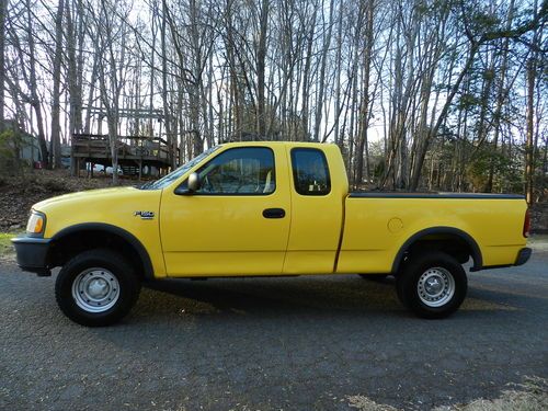 1998 ford f150 extend cab pickup 3-door 4.6l 4x4 yellow tan interior