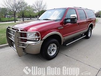 2005 ford excursion 4x4 4wd red eddie bauer 4x4 diesel automatic leather