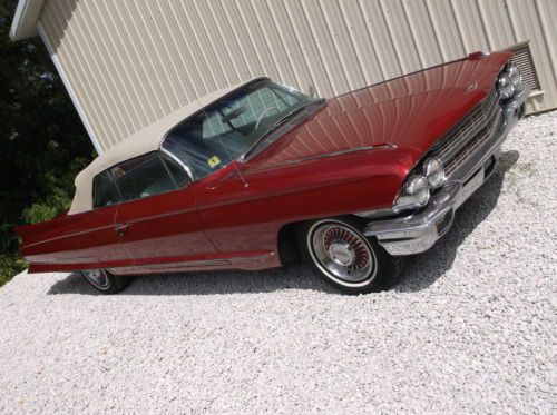 1962 cadillac coupe deville convertible 104k  new top nice driver cruise car