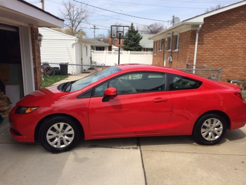 Buy Used 2012 Honda Civic Lx Coupe Red 2 Door 4 Cylinder Vtec 1 8l