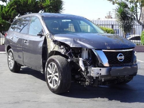 2014 nissan pathfinder le 4wd damaged wrecked runs! low miles! export welcome!!!