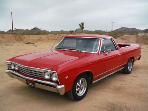 1967 el camino 350 built in fremont california, rust free, hot rod red!!!