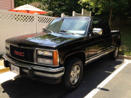 1993 gmc sierra 1500  extended cab sport bed 4 wd z71 off road black low miles
