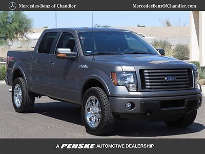 4wd supercrew 145&#034; fx4 low miles crew cab truck automatic 5.0l v8 ffv sterling g