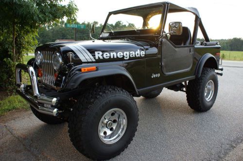 1980 jeep cj7 * black renegade * amc jasper 304 v8 *  howell fi * 4-speed * ps