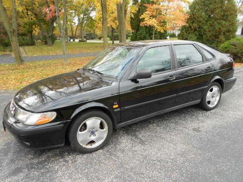 1999 saab 9-3 se sedan/hatchback !  black/black (leather !) - 2.0-il4 turbo