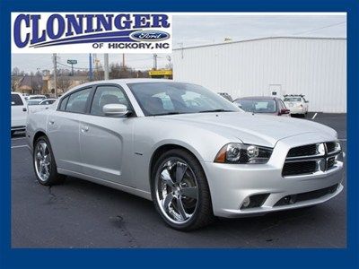 2012 12 charger r/t max 29s pkg 5.7l auto silver nav 22" chrome rims loaded