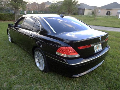 2005 bmw 745li - jet black on black leather - excellent, fast and luxurious