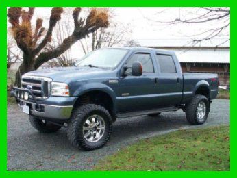 2005 full size turbo f350 4wd 4x4 diesel cab crew cd moonroof leather tow