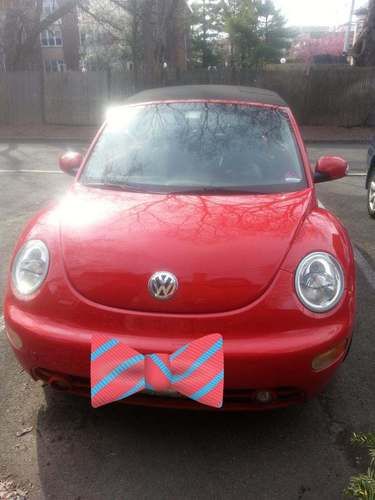 2004 vw new beetle gl convertible, red