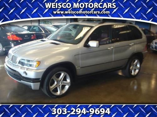 2002 bmw x5 4.6is silver over red leather only72k miles