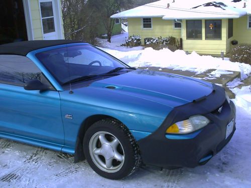 Find used 1994 Teal Mustang GT Convertible New Top in ... Find used 1994 Teal Mustang GT Convertible New Top in ...