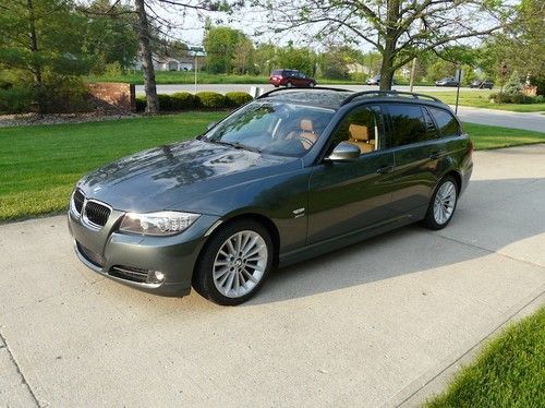 2009 bmw 328ix tasman green saddle brown wagon 39k miles premium cold sport pack