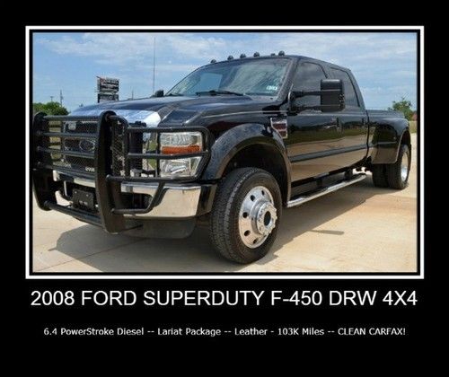 4x4 powerstroke diesel dually -- lariat -- leather -- very nice -- clean carfax!