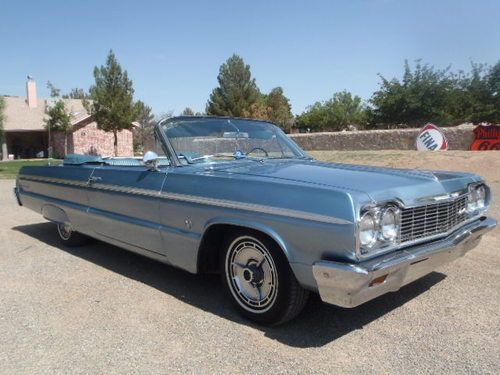 Find Used 1964 Impala Convertible With Ss Trim Bucket Seats 1964 Impala Convertible With Ss Trim Bucket Seats Console Blue Auto Us
