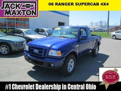 06 blue ranger supercab 4x4 low miles manual bed liner mp3 player