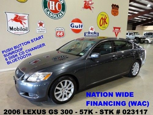 2006 gs 300,rwd,sunroof,htd/cool lth,6 disk cd,17in wheels,57k,we finance!!
