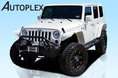 2013 jeep wrangler unlimited sahara lifted bumper winch whited out