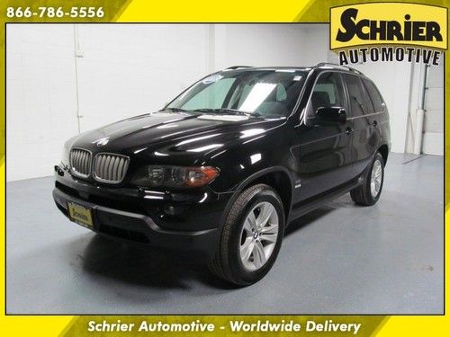 2006 bmw x5 4.4l black panoramic sunroof luggage rack 1 owner 18 wheels heated