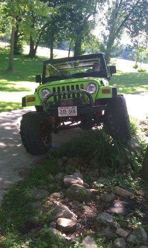 Very solid lifted.. tj,black/green,with chevy v-8 conversion,