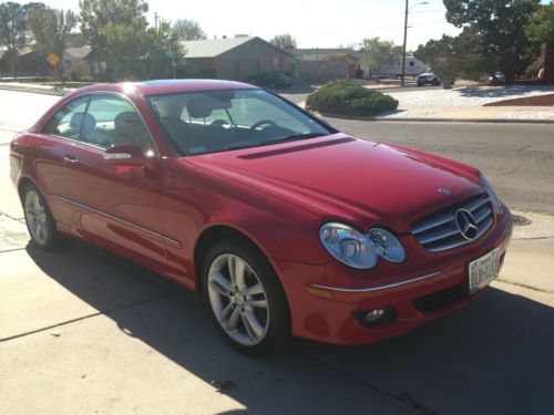 2007 mercedes benz red clk 350 2 door coupe v6 gps back up camera xenon lamps