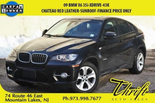 09 bmw x6 35i-xdrive-43k-chateau red leather-sunroof-finance price only