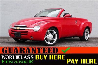 2004 chevy ssr convertible red auto loaded 05 06 roadster v8 warranty like new!