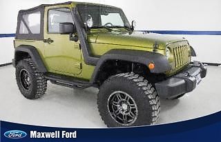 10 jeep wrangler sport, lift &amp; tires,  6 speed manual, low miles, we finance!