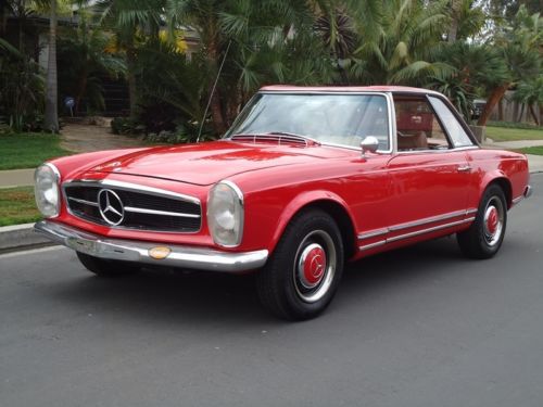 1965 mercedes benz 230sl -  nice driver -  was factory black  - hard to find -