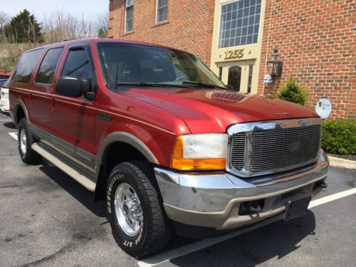 2000 ford excursion limited 4x4, v10, leather, rear dvd, very clean no rust