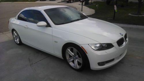 No reserve 2008 bmw 335i hard top convertible twin turbo white with tan