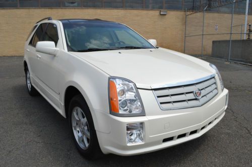 2008 cadillac srx awd tv/dvd panorama roof pearl white xenon pds alloy wheels !!