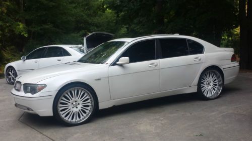 2003 bmw 745li sedan 24&#034; asanti white on white custom mesh grille 745 e65 e66