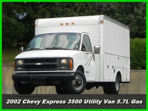 2002 chevrolet chevy express 3500 cutaway enclosed utility van 5.7l vortec gas