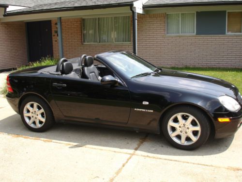 Supercharged  mercedes slk230   kompressor convertible  black   only 75k orig mi