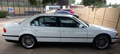 1995 bmw 750il rare v12 5.4l sedan 4-door, alpine white, leather, ac, smoke free