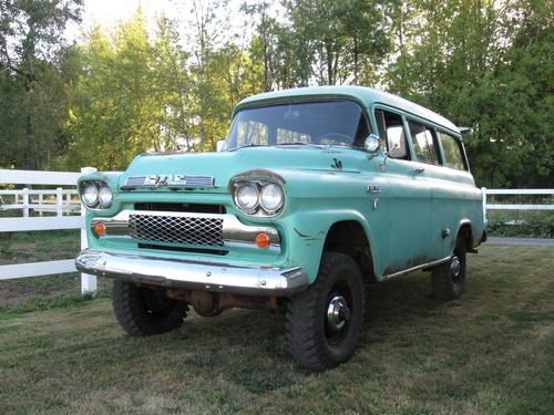 1959 gmc napco 4x4 suburban carryall posi 1962 pontiac bonneville tri power mtr