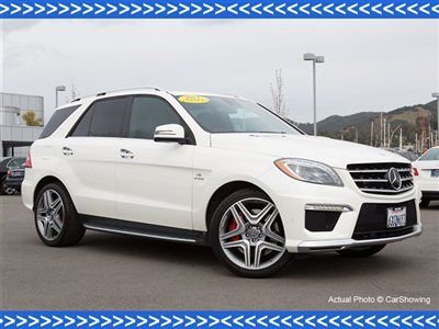 2013 ml63 amg: performance package, bang &amp; olufsen, certified, driver assistance