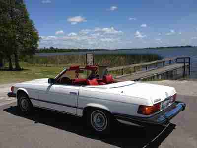 Sell Used Mercedes Benz 450sl Convertible White W Red