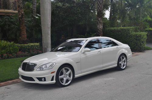 2009 mercedes-benz s63 white extended warranty garage kept!