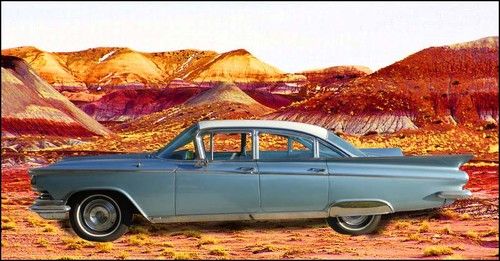 1959 buick lesabre blue &amp; white 4-door hardtop clean great driver
