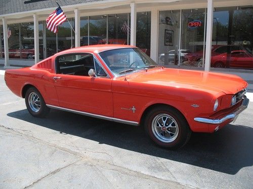 1965 ford mustang 2+2fastback poppy red 289 4 speed