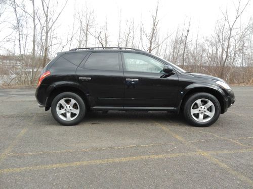 2005 nissan murano s awd 4-door l no reserve clean carfax perfect black beauty