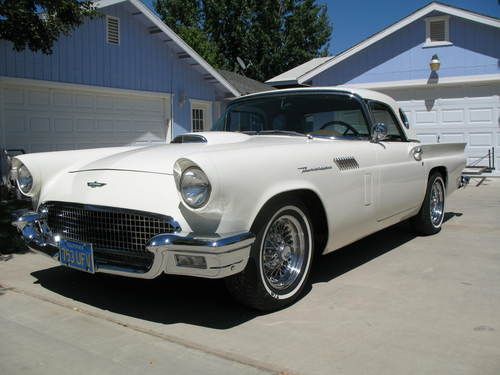 1957 ford thunderbird t-bird 312 automatic hard top clean ca car